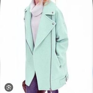 banana republic ♡ wool moto cocoon jacket